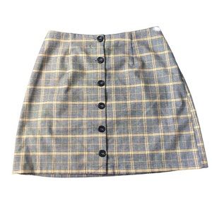 Forever 21 black & yellow plaid skirt